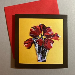 Colagem de flor vermelha