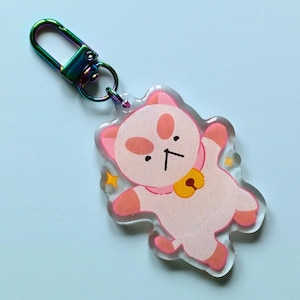 Bee Puppycat Charm - Bag charm keyring decoration pin badge #a