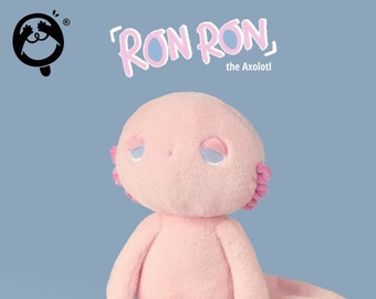 RonRon the Axolotl | Doozie Drowsy, cute plushie, plush toy, unique design, stuffed animals, sleeping buddy, gift