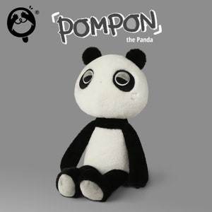 Pompon the Panda | Doozie Drowsy, cute plushie, plush toy, unique design, stuffed animals, sleeping buddy, gift