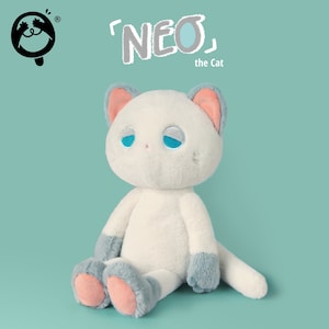 Neo the Cat | Doozie Drowsy, cute plushie, plush toy, unique design, stuffed animals, sleeping buddy, gift