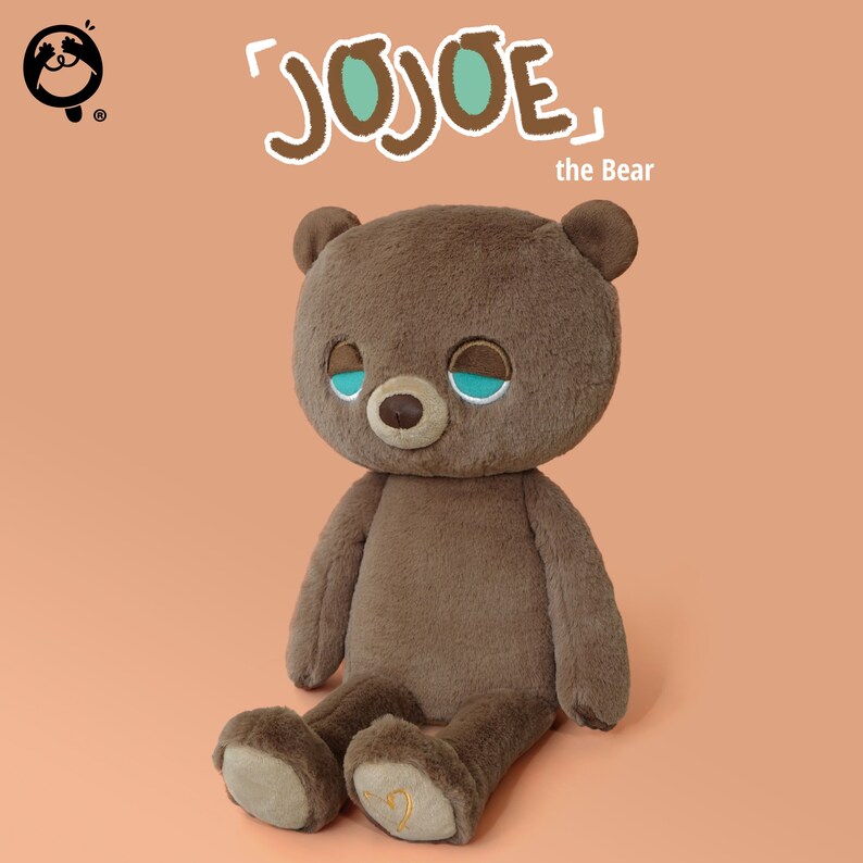 Jojoe the Bear | Doozie Drowsy, cute plushie, plush toy, unique design, stuffed animals, sleeping buddy, gift 