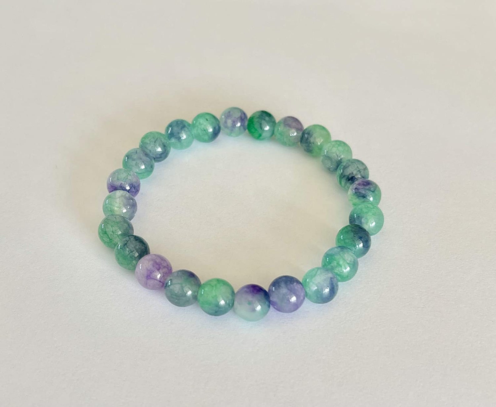 Rainbow Fluorite Bracelet Fluorite Crystal bracelet Etsy