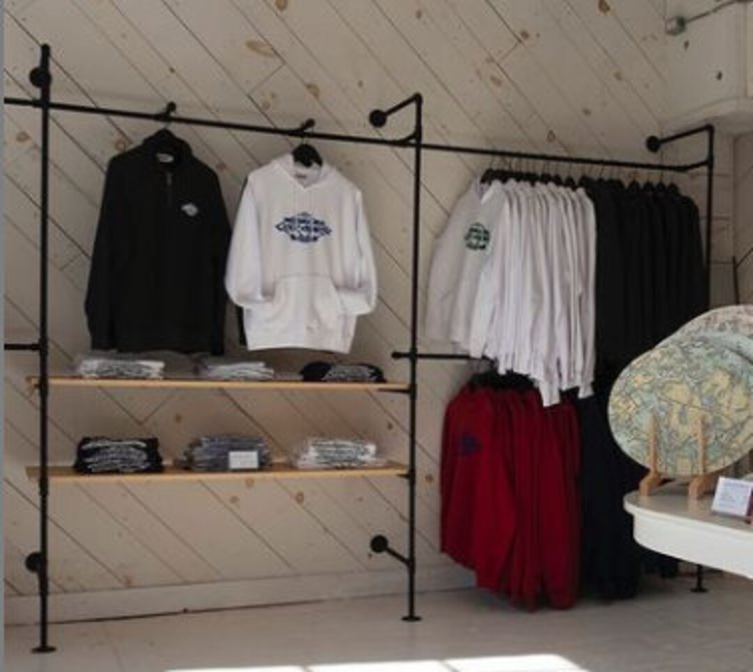 LO525 3/4 Industrial Pipe Retail Display Wall Unit With Etsy