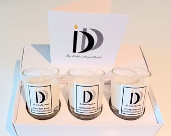 Trio of 9cl soy scented candles