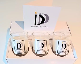 Trío de velas aromáticas de soja de 9cl