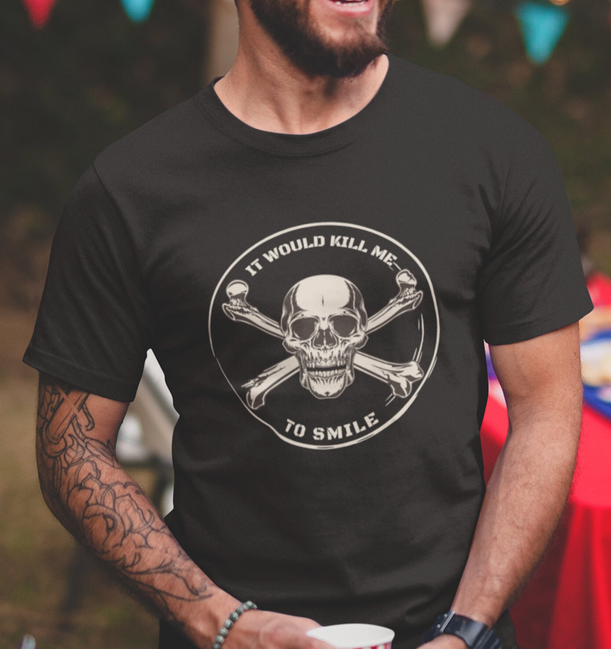 Skull Shirt Grunge Shirt Goth Shirt 
