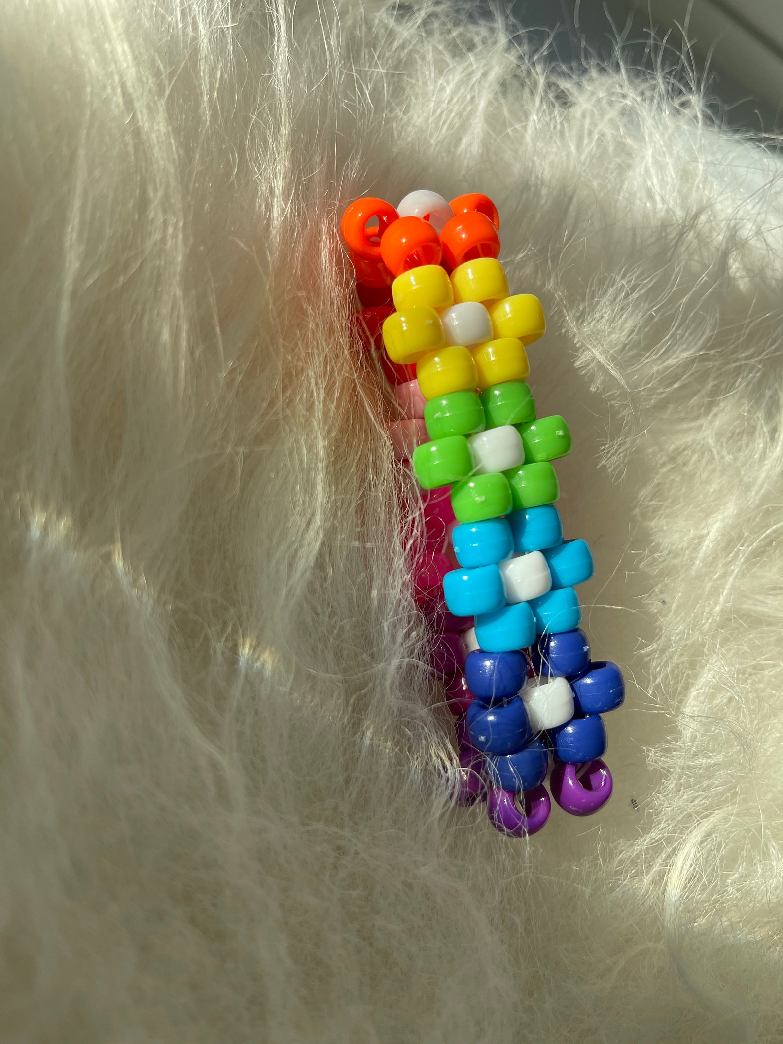 Simple Kandi flower cuff Etsy