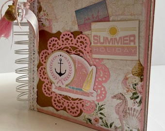 Summer Holiday Handmade Scrapbook//Scrapbook for 4x4 photos//Mini Album//handmade photo book//premade scrapbook