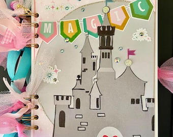 Álbum de recortes del parque temático de princesas: Álbum de fotos personalizado de regalo