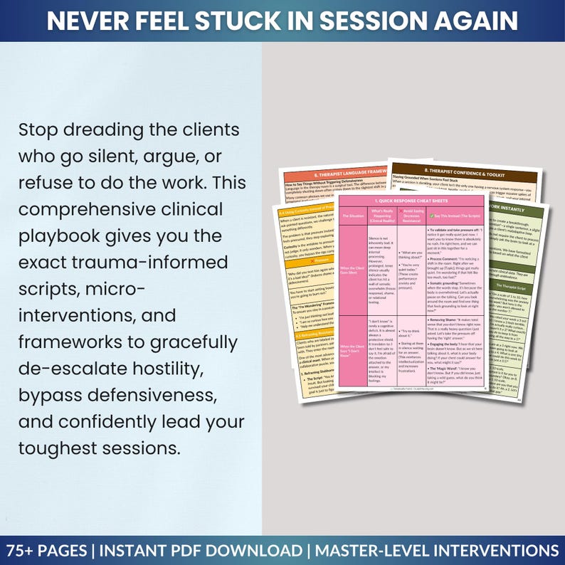 Therapy Scripts Guidebook: Therapist PDF Manual for Resistant ...
