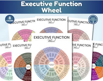 Executive Function Wheel Print: A Visual Tool for ADHD, Neurodiversity & Time Management (DIGITAL DOWNLOAD)