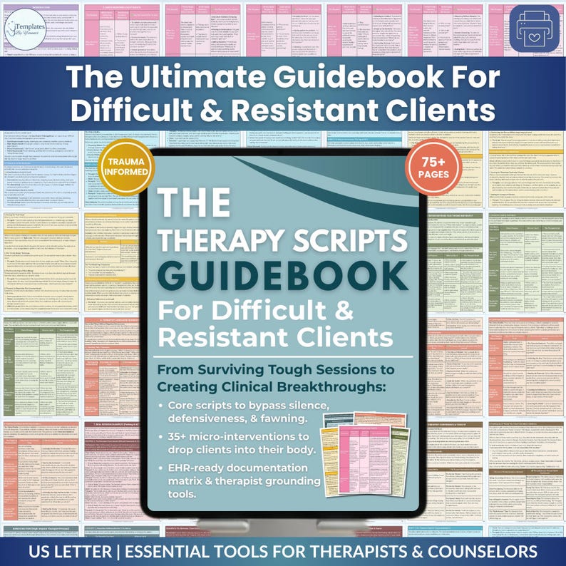 Therapy Scripts Guidebook: Therapist PDF Manual for Resistant ...