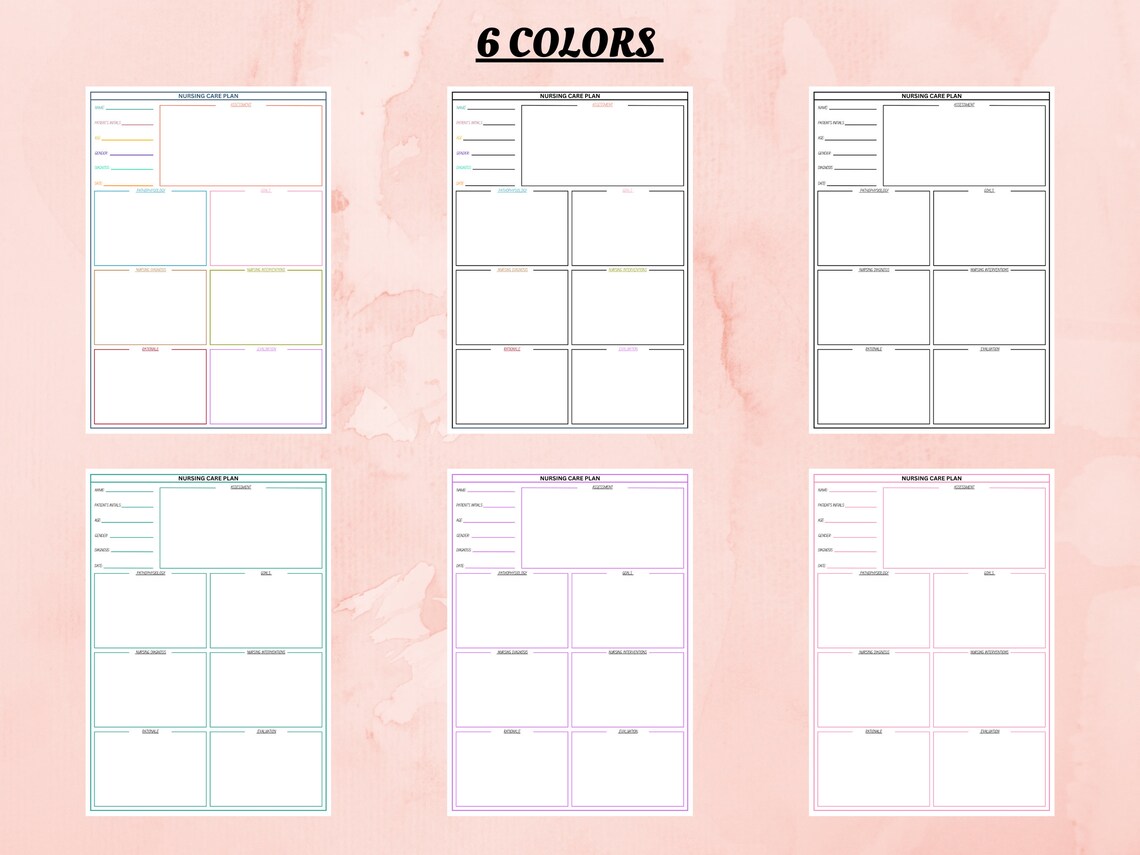 Printable Nursing Care Plan Template &amp; Example | Nursing Care Plan ...