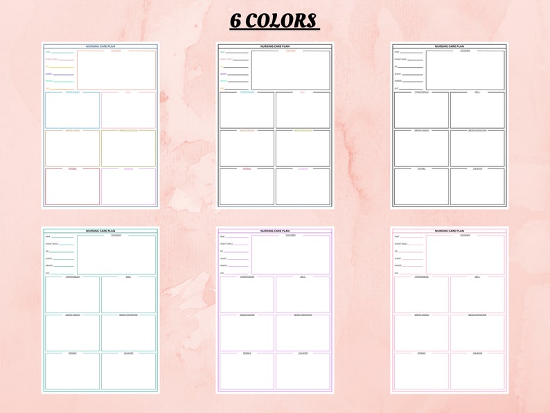 Printable Nursing Care Plan Template &amp; Example | Nursing Care Plan Example | Patient Care Plan ...