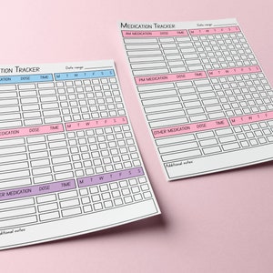 Medication Tracker Printable | Medication Chart | Medication Log ...