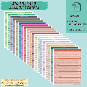 570 Therapy Session Scripts Guidebook Guided Mental Health Scenarios Therapy Session Notes Psychotherapy Cheat Sheet Couples Counseling