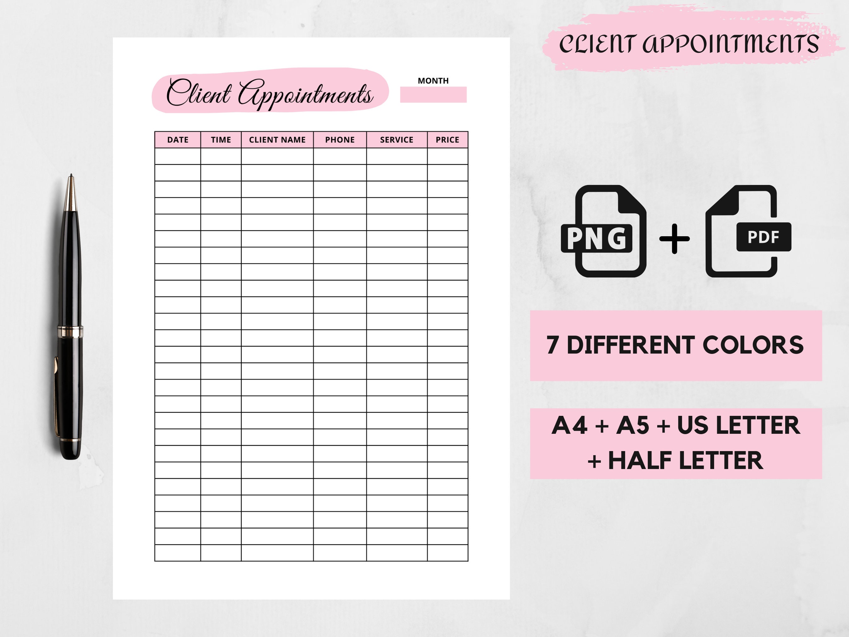 Hairdressing appointment book - Etsy.de