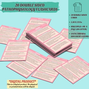 Pathophysiologie Karteikarten Bundle Krankheit Lernkarten Medizinische Schule Aid Krankenpflege Schüler Ressourcen Neurologische endokrine Herzerkrankungen
