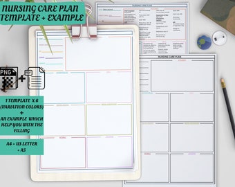 Nursing Care Plan Template - Etsy