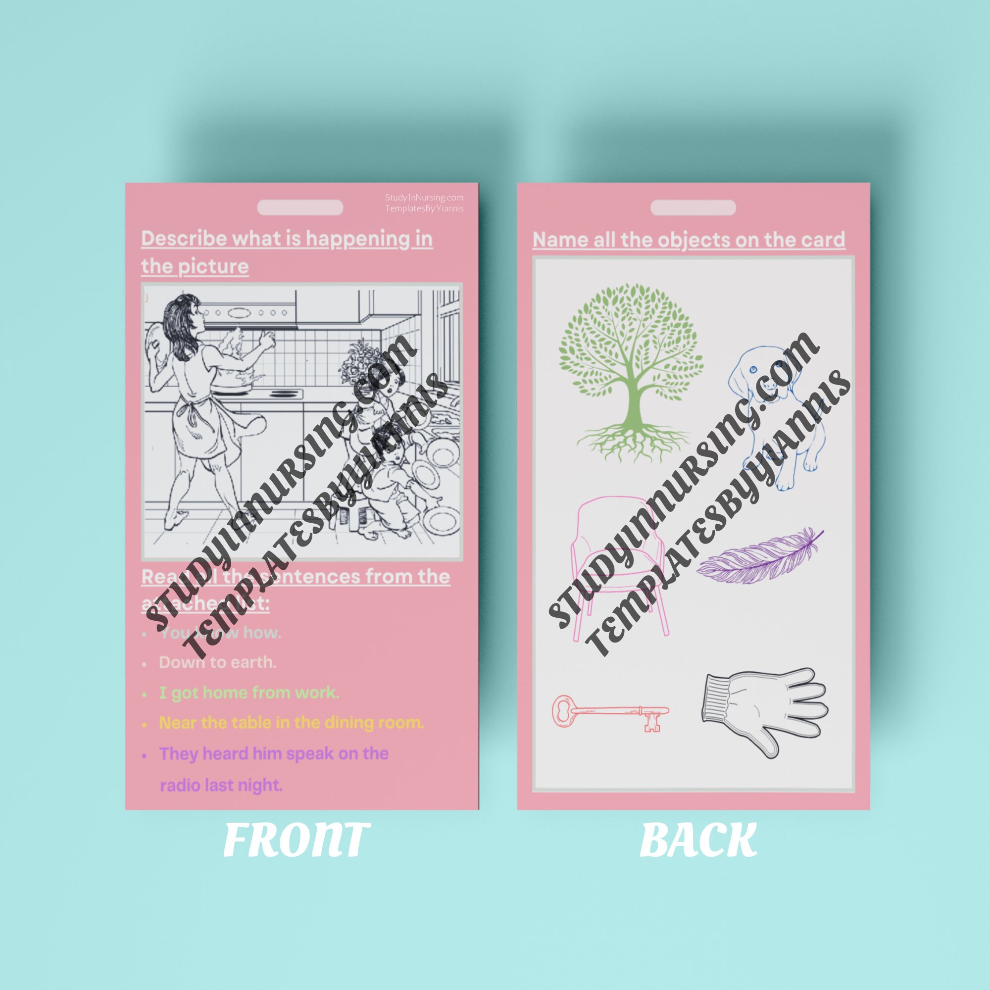 NIH Stroke Scale Reference Badge Cards Bundle Stroke Assessment Tool