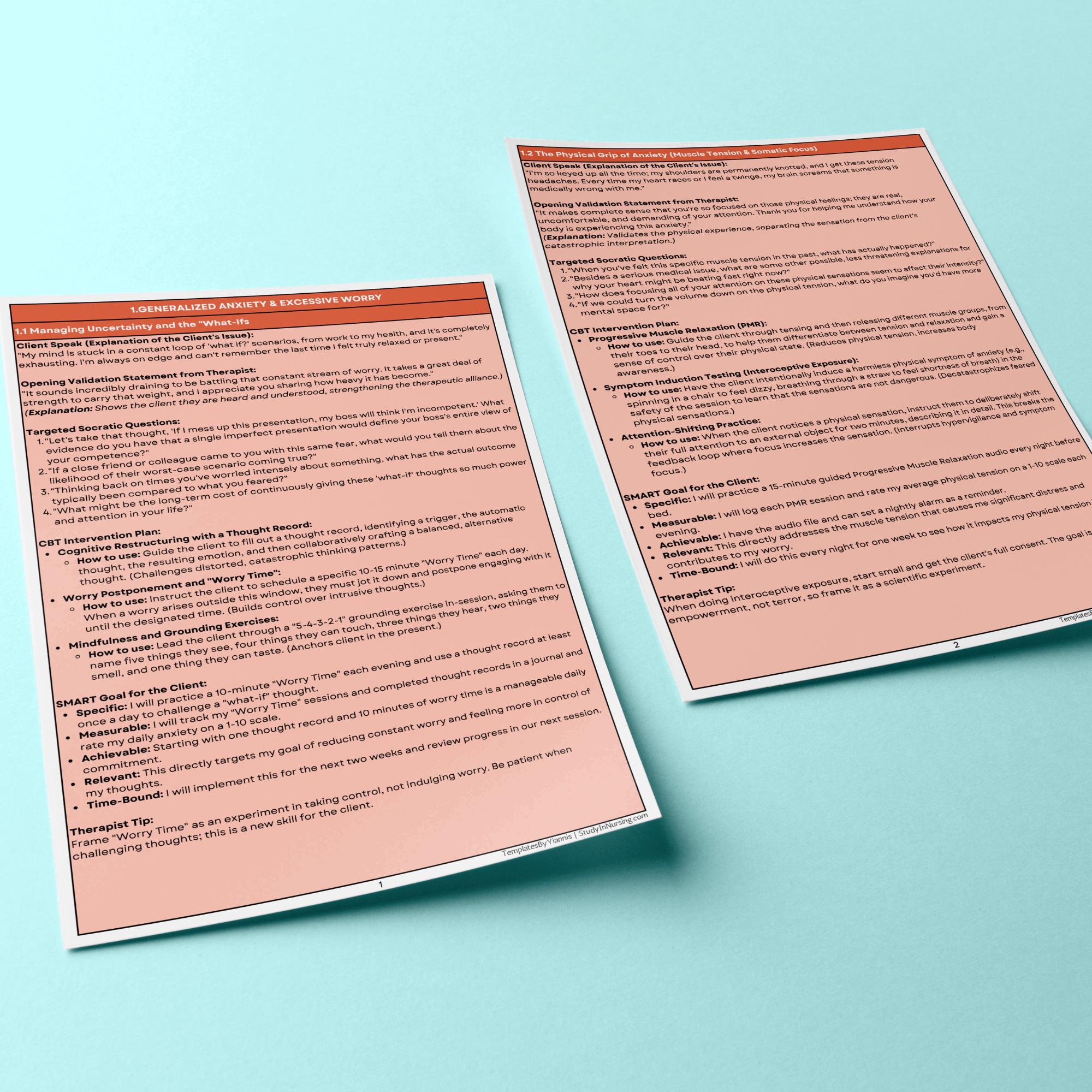 CBT Session Scripts and Interventions: Cognitive Behavioral Therapy ...