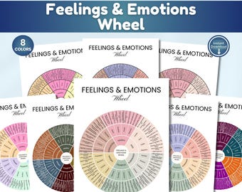 FEELINGS WHEEL CHART: A Somatic Guide to Your Emotions for Therapy & Emotional Intelligence (Digital Download)