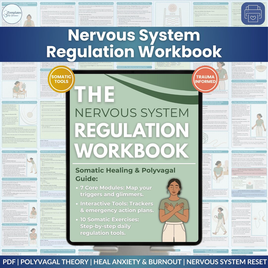 Nervous System Regulation Workbook With Polyvagal Theory and Somatic ...