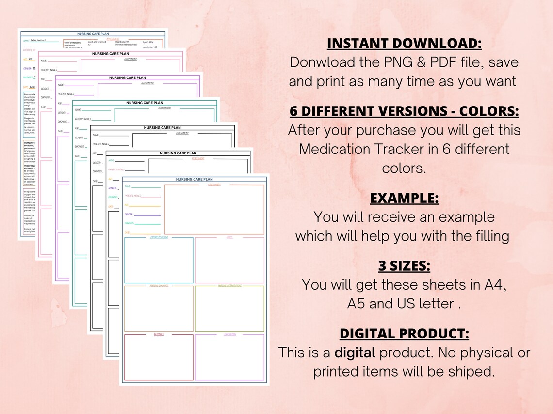 Printable Nursing Care Plan Template &amp; Example | Nursing Care Plan ...