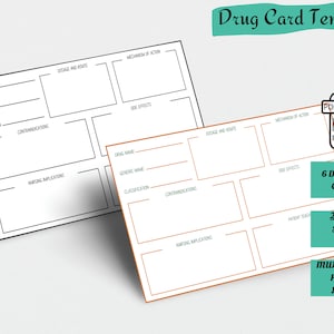 Nursing Pharmacology Flashcards: Medication Study Template (PDF)