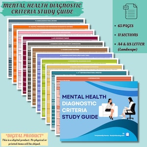 Hoja de referencia de criterios de diagnóstico de salud mental: Guía de referencia clínica para trabajadores sociales y terapeutas (PDF)