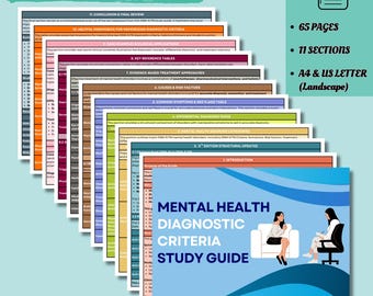 Mental Health Diagnostic Criteria Cheat Sheet: Clinical Reference Guide for Social Workers & Therapists (PDF)