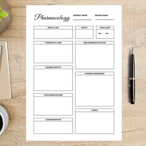 Printable Nursing Student Pharmacology | Pharmacology Notes ...