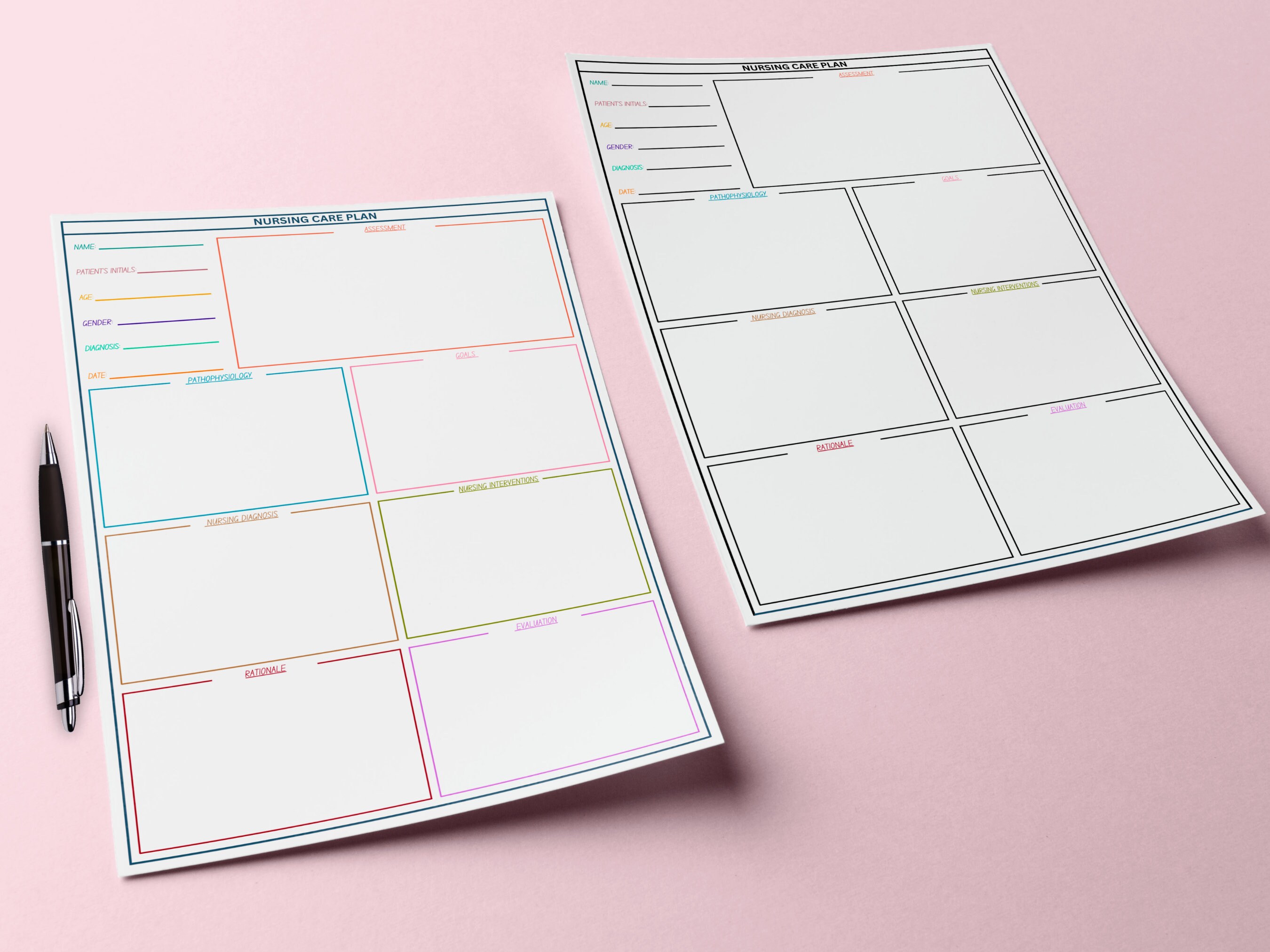 Printable Nursing Care Plan Template &amp; Example | Nursing Care Plan Example | Patient Care Plan ...