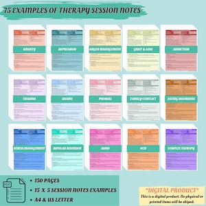 NOTE SULLA SESSIONE DI TERAPIA Esempi Guida Note sulla sessione di consulenza Scenari Modello di nota sui progressi della psicoterapia Documentazione sulla salute mentale