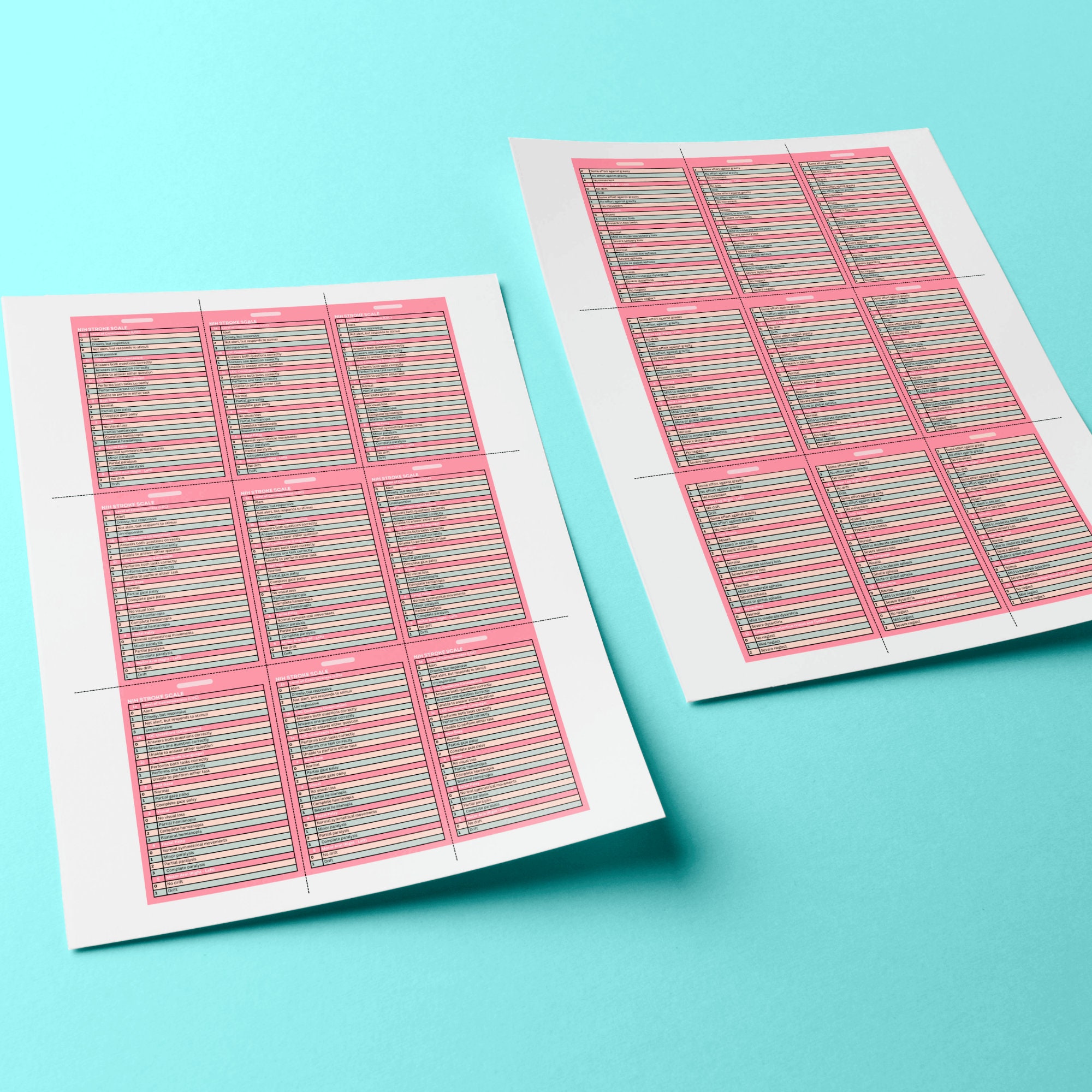 NIH Stroke Scale Reference Badge Cards Bundle | Stroke Assessment Tool | Nursing Student ...