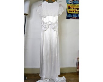 Sublime true vintage satin wedding dress from the 1930s 1930s Art Deco