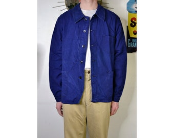 Blue work jacket French workwear true vintage 60s 1960s