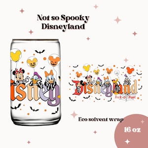 Not so spooky vinyl cup wrap, disneyland, characters halloween decal, disney, disney world