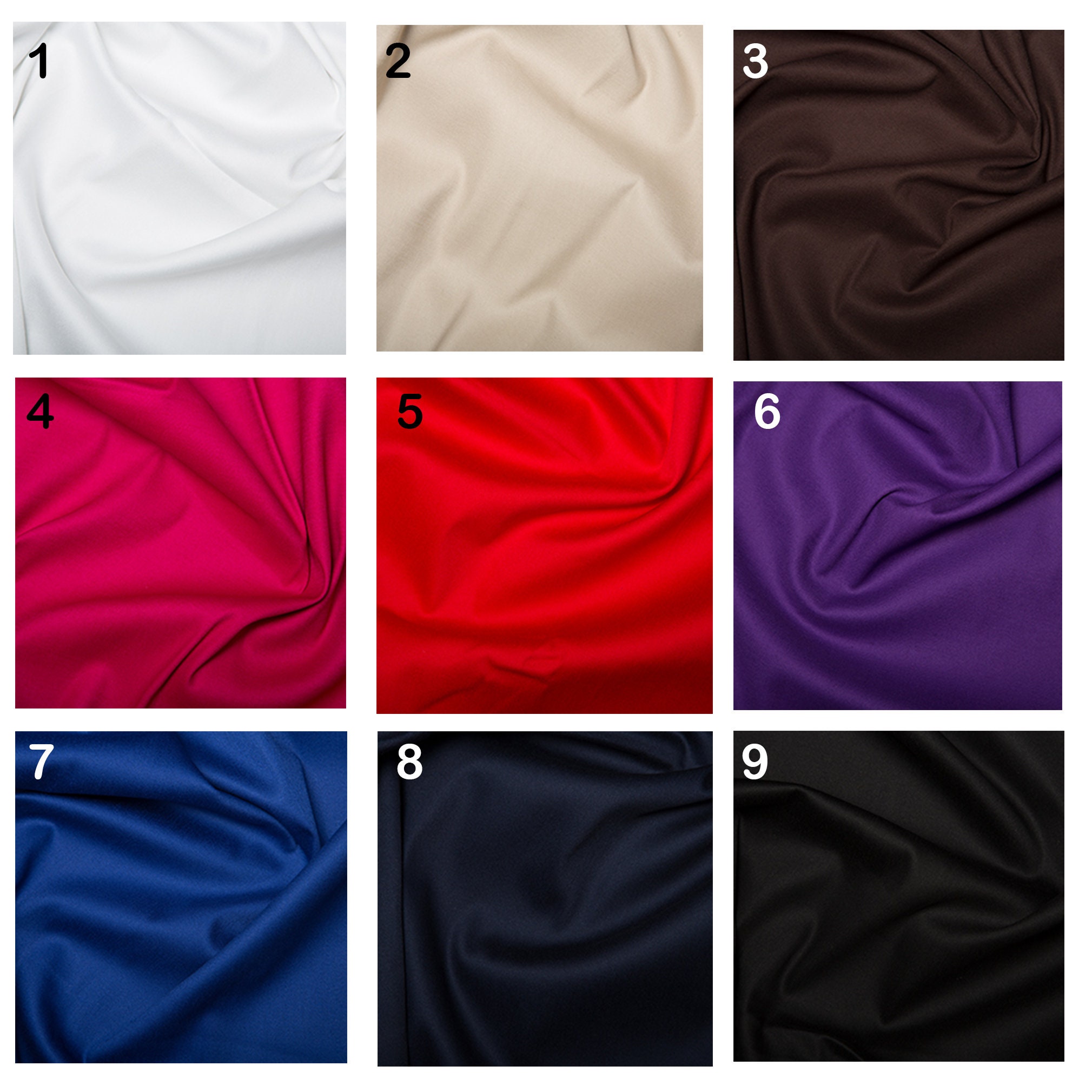 WHOLESALE Cotton STRETCH SATEEN 14m 146cm wide fabric Plain Etsy