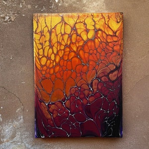 Acrylic Pouring, Fluid Art, Handmade by TJS Painting. 5x7 Postcard Canvas image 1