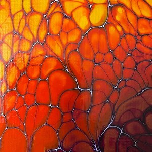 Acrylic Pouring, Fluid Art, Handmade by TJS Painting. 5x7 Postcard Canvas image 5