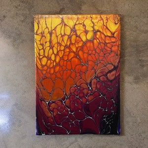 Acrylic Pouring, Fluid Art, Handmade by TJS Painting. 5x7 Postcard Canvas image 4