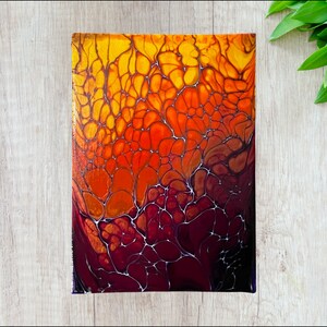 Acrylic Pouring, Fluid Art, Handmade by TJS Painting. 5x7 Postcard Canvas image 2