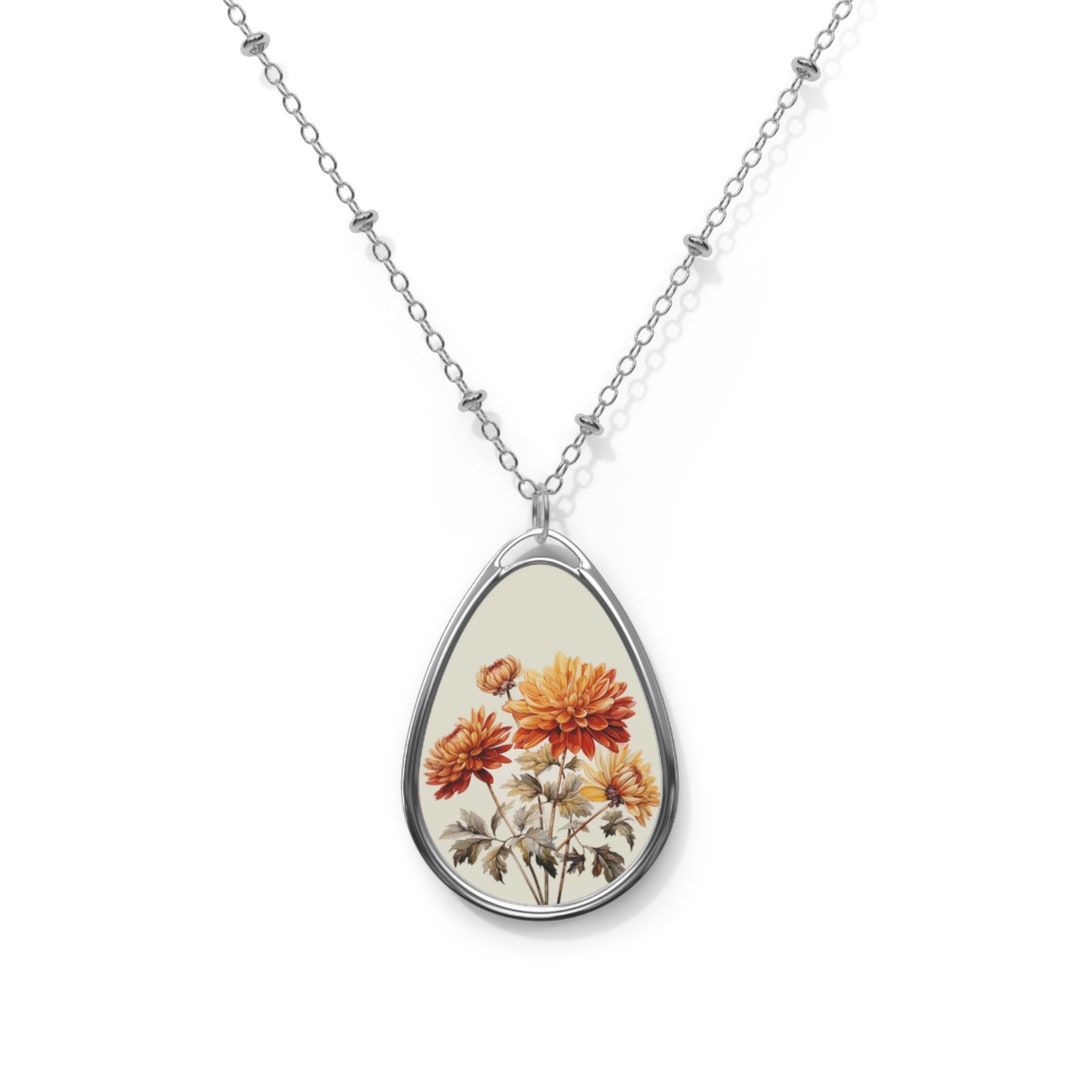 November birth flower necklace Clearance