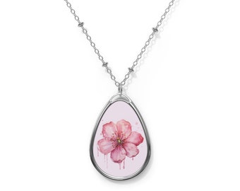 Vintage Cherry Blossom Necklace Cherry Blossom Pendant pink flower necklace Cherry Blossom Necklace Cherry blossom charm Sakura necklace