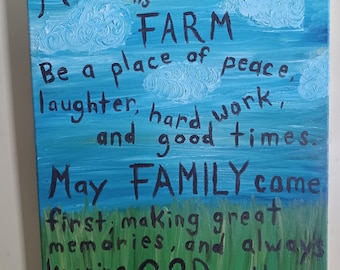 Farm family goals painting