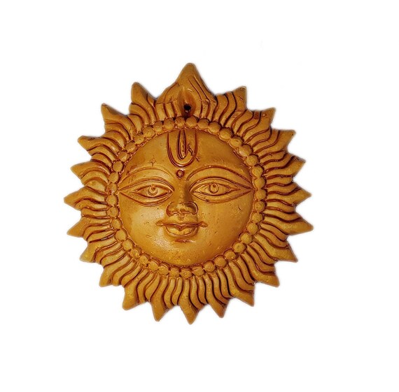 Clay Handmade Wall Decor Hanging Sun Face Vastu Fengsui Etsy