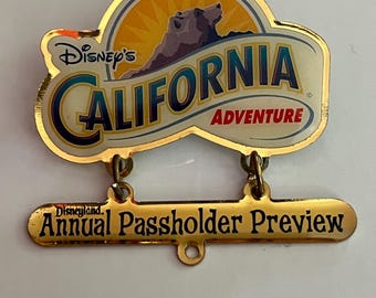 Officiell förhandsvisningsnål för Disney California Adventure-årskort – begränsad upplaga 2001