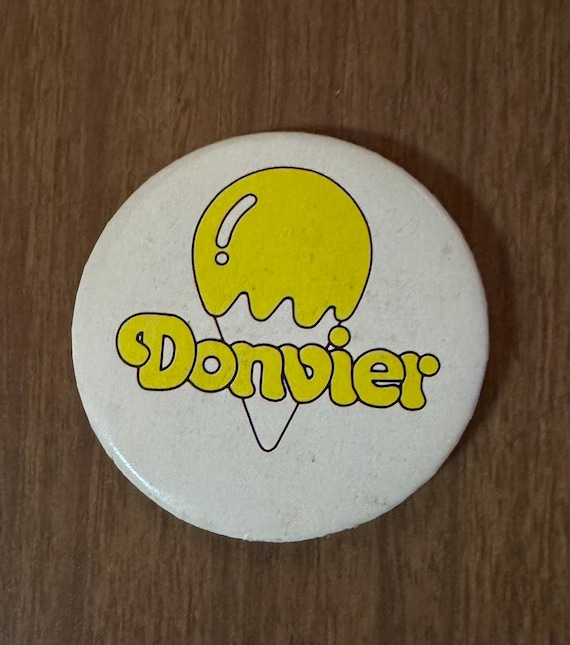 Retro Donvier Ice Cream Maker Promo Button